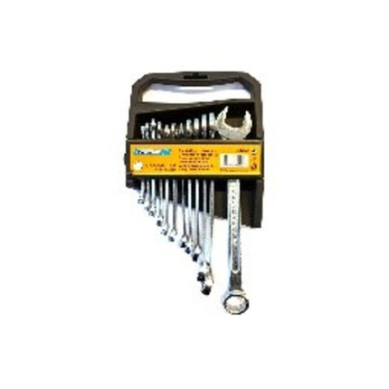 Ring-steeksleutel Set 12 dlg - Incl. Houder, 6-22 mm, Chroom-vanadium