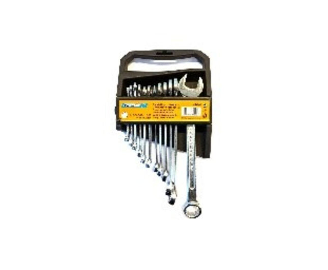 Ring-steeksleutel Set 12 dlg - Incl. Houder, 6-22 mm, Chroom-vanadium