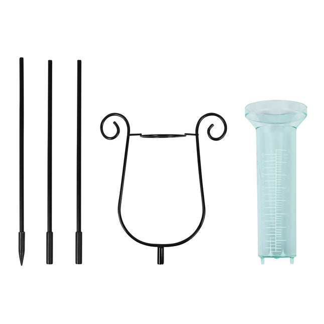 Regenmeter – Totale lengte 90 cm, Lengte steel 66 cm (3 delen), 40 mm, 90 cm, 66 cm