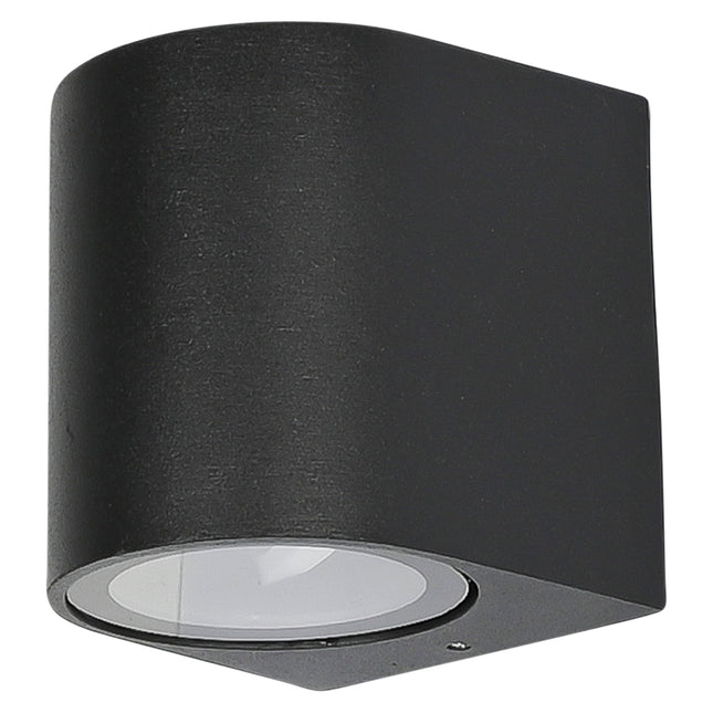 Wandlamp rond IP65 – Fitting GU10, Waterdicht IP65, Snoer lengte 30 cm, Kleur zwart