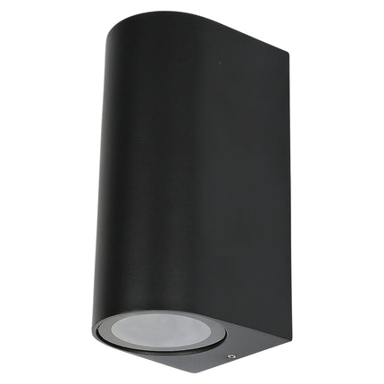 Wandlamp rond hoog up&down light IP65 – Fitting GU10, Waterdicht IP65, Snoer lengte 30 cm