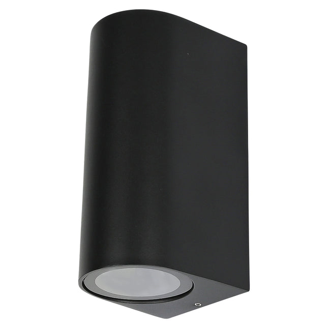Wandlamp rond hoog up&down light IP65 – Fitting GU10, Waterdicht IP65, Snoer lengte 30 cm