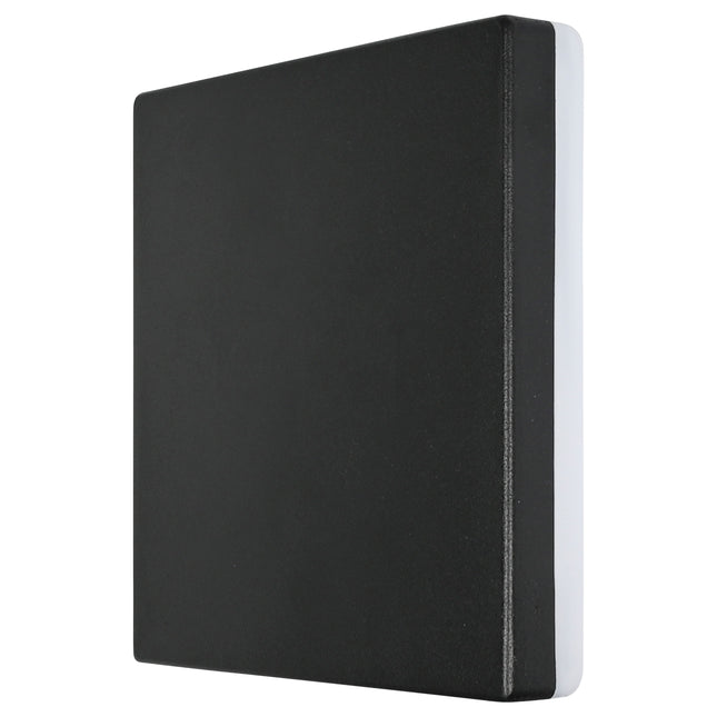 Wandlamp vierkant plat 10W – Afmeting 15 x 15 cm, Snoer lengte 30 cm, Kleur zwart
