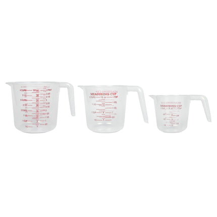 Maatbeker set 3 dlg – Inhoud 250 ml, 500 ml en 1000 ml, Materiaal plasti, 250 ml