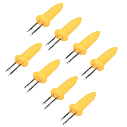 Maiskolfhouders 8 dlg – Lengte 6 cm, Materiaal roestvrijstaal en kunststof, 6 cm