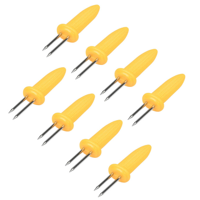 Maiskolfhouders 8 dlg – Lengte 6 cm, Materiaal roestvrijstaal en kunststof, 6 cm
