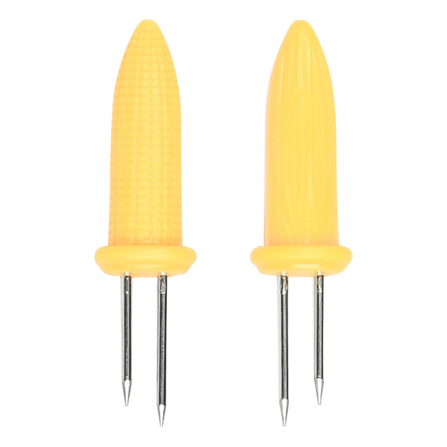Maiskolfhouders 8 dlg – Lengte 6 cm, Materiaal roestvrijstaal en kunststof, 6 cm