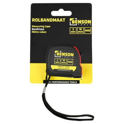 Rolbandmaat 3 meter x 16 mm MID