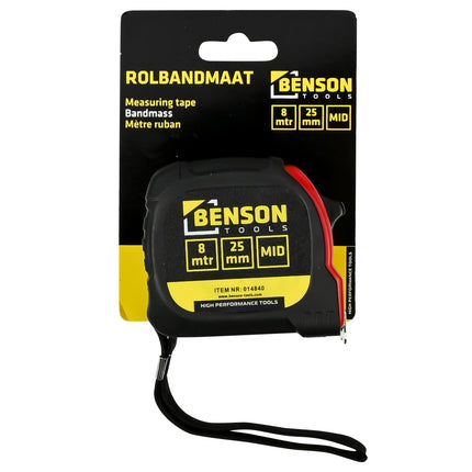 Rolbandmaat 8 meter x 25 mm MID – Voor zowel professionals als doe-het-zelvers