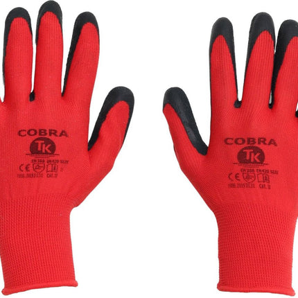 Werkhandschoenen rood zwart maat 11