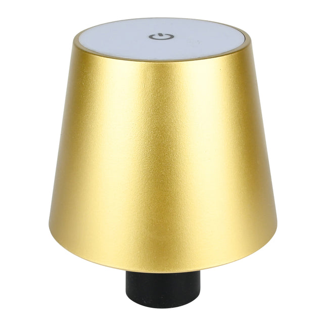Flessenlamp goud – Lichtbron LED 27 SMD warm wit, Kleurtemperatuur 3000K, Helderheid 85lm