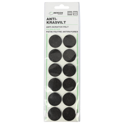 Antikrasvilt ø28 mm 12 dlg bruin – Maat ø28 mm, Aantal 12 st
