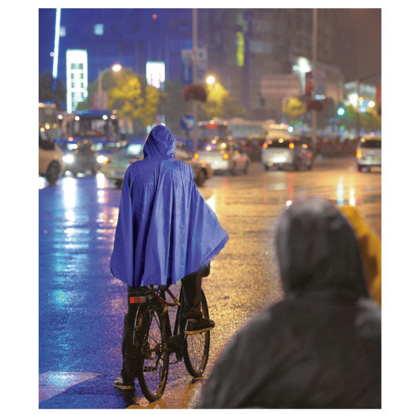 Poncho duurzaam donkerblauw – Materiaal PVC, Lichtgewicht