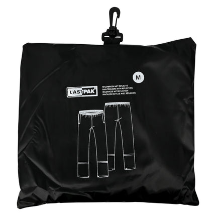 Regenbroek zwart met reflectie maat M – Materiaal polyester
