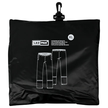 Regenbroek zwart met reflectie maat XL – Materiaal polyester
