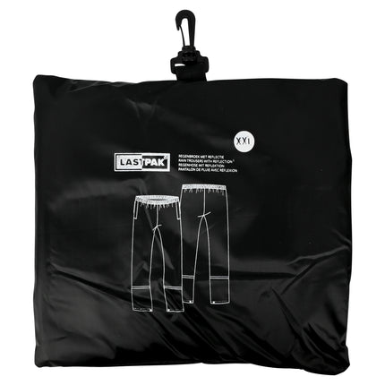 Regenbroek zwart met reflectie maat XXL – Materiaal polyester