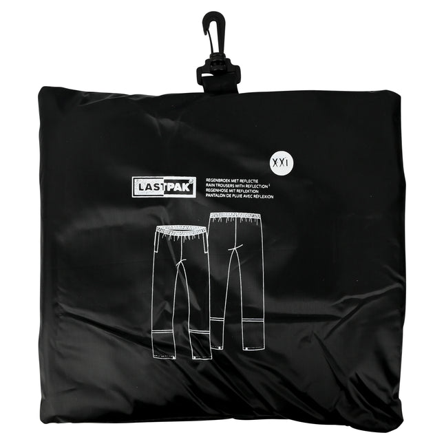 Regenbroek zwart met reflectie maat XXL – Materiaal polyester