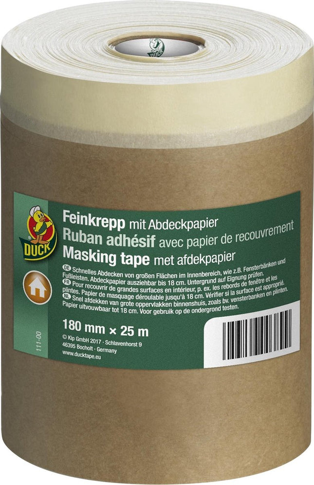 Schilderstape met afdekpapier 180 mm x 25 m – 25 meter