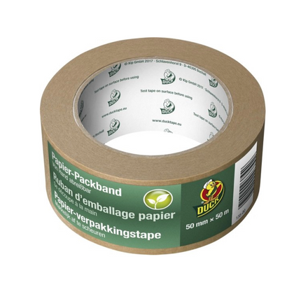 Verpakkingstape papier 50 mm x 50 m – Breedte 50 mm, Lengte 50 m