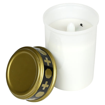 Rouwlicht op batterij wit – Voeding 2 x AA batterij (Niet meegeleverd), 120mm