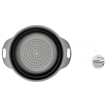 Vergiet opvouwbaar rond zwart – Diameter 29 cm, Max. temperatuur tot 140 °C, 29 cm