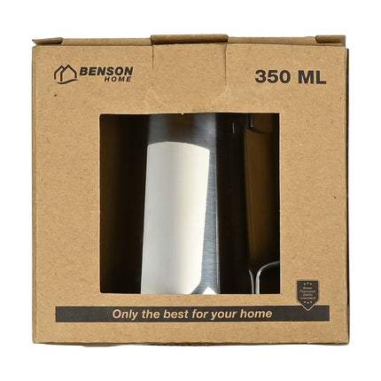 Melkkan RVS 350 ml – Inhoud 350 ml, Afmetingen ø 7,5 x 9,5 cm, Materiaal RVS, 9,5 cm