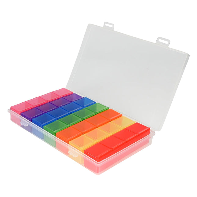 Pillendoos 7 dagen 4 vakken uitneembaar – Afmetingen 17,6 x 11 x 2,6 cm, 2,6 cm