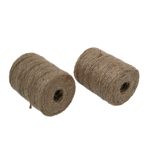 Touw jute 200 gr 1,5 mm x 100 mtr 2 dlg – Lengte 100 m per rol, Diameter ø 1,5 mm