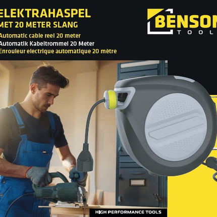 Elektrahaspel 20 meter – Kabellengte 20 meter, Stekkerklaar direct te gebruiken