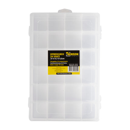 Opbergbox 24 vak 27 x 17,7 x 4,5 cm – Afmetingen 27 × 17,7 × 4,5 cm