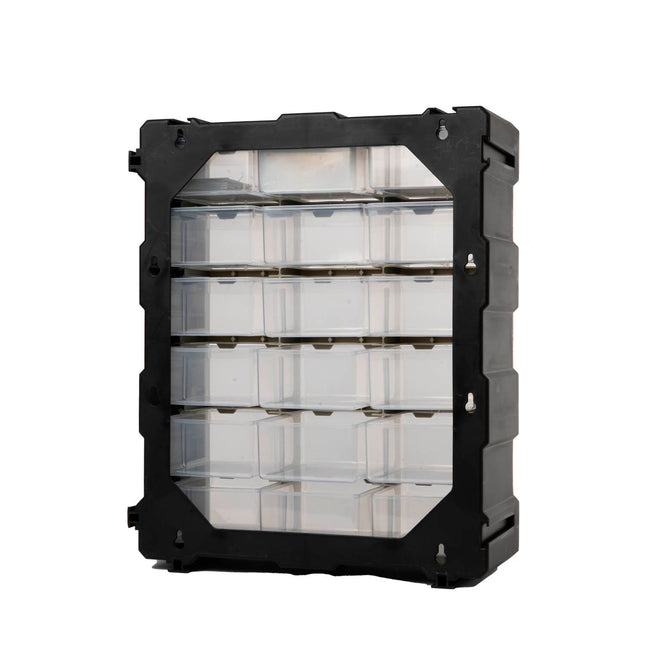 Opbergbox 18 vak 38,1 x 46,5 x 15,8 cm – Afmetingen 38,1 × 46,5 × 15,8 cm