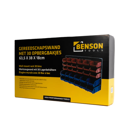 Gereedschapswand 30 opbergbakjes