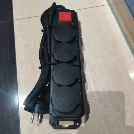 Stekkerdoos 4-voudig + RA + schakelaar 5.0 mtr IP44 – 230V, 5 METER