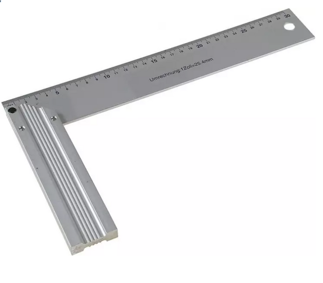 Winkelhaak 250 mm aluminium – Lengte 250 mm, Materiaal licht en robuust aluminium