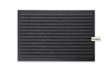 Deurmat schoonloop 90 x 150 cm grijs streep – Afmeting 90 x 150 cm