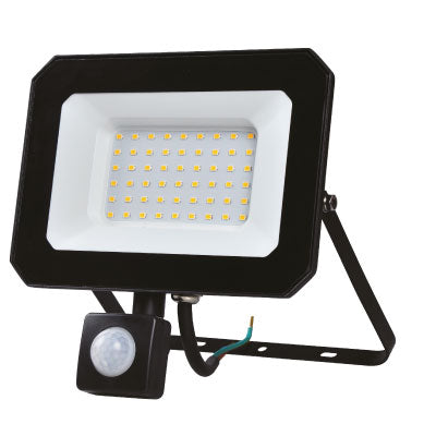 LED Straler flat 100W SMD + sensor – Vermogen 100W, Spanning 220 - 240 V, IP klasse IP44