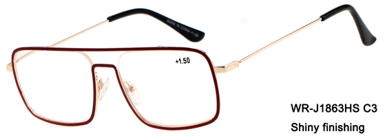 Leesbril Sevilla goud/bordo display
