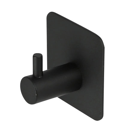 Haak metaal zelfklevend zwart – Afmetingen 4,5 x 4,5 x 3 cm, Kleur zwart, 3 cm