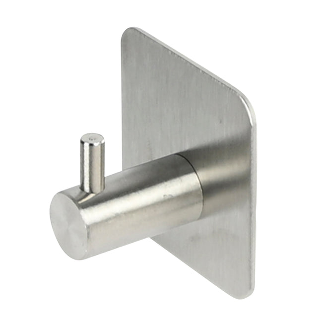 Haak metaal zelfklevend zilver – Afmetingen 4,5 x 4,5 x 3 cm, Kleur zilver, 3 cm