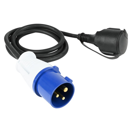 CEE verloop contra 1.5 mtr – Kabel H07RN-F 3G1.5 mm², 5 mm, 250V, 3680W, 1.5 meter
