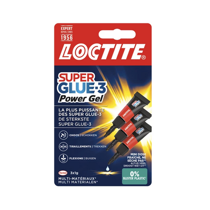 Loctite Power gel mini 3 x 1 g – Merk Loctite – hoogwaardige lijmproducten, Compact