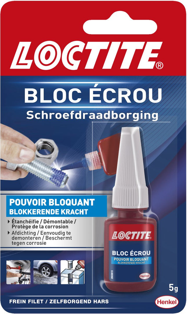 Loctite Schroefdraadborging 5g – Merk Loctite – specialist in borgmiddelen, Inhoud 5 g
