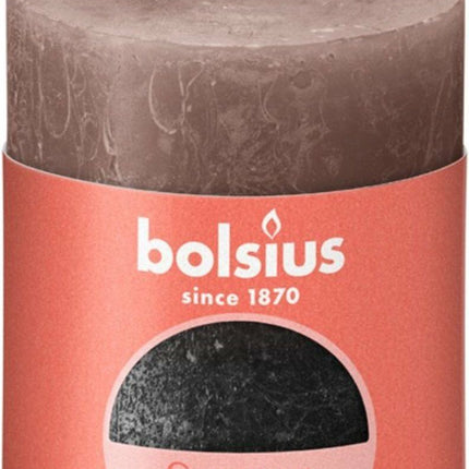 Bolsius Fading Stompkaars karamel zwart 80x68 mm – Afmetingen 6,8x6,8x8, Geur geurloos