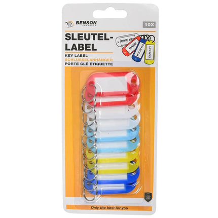 Sleutellabel 10 dlg - Stevig Plastic met Beschrijfbaar Label