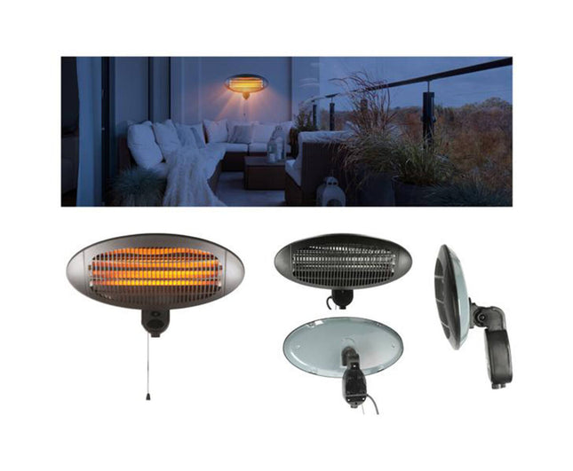Heater Wand 2000W: Snelle Opwarming met 3 Vermogensstanden, IP34 Veilig
