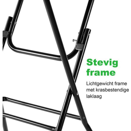 Statafel Zwart Bardi: 80cm Rond, 110cm Hoog, Kras- en UV-bestendig