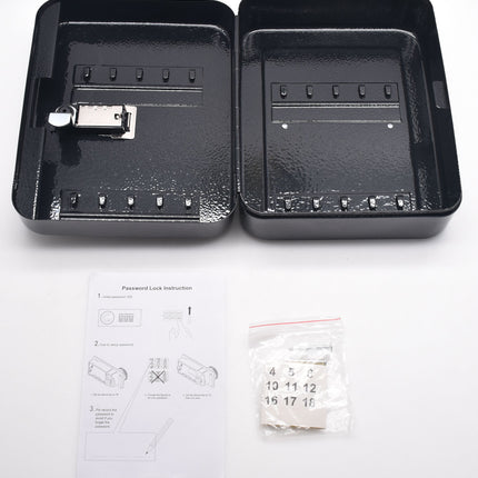 Sleutelkast met codeslot 20 haken zwart – Type sluiting met code, Breedte 160 mm