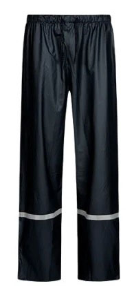 Regenbroek zwart met reflectie maat XL – Materiaal polyester