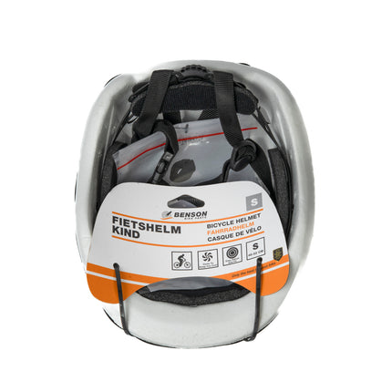 Fietshelm kind maat S (48-52 cm) zwart – Geslacht unisex, Hoofdomtrek 48-52 cm